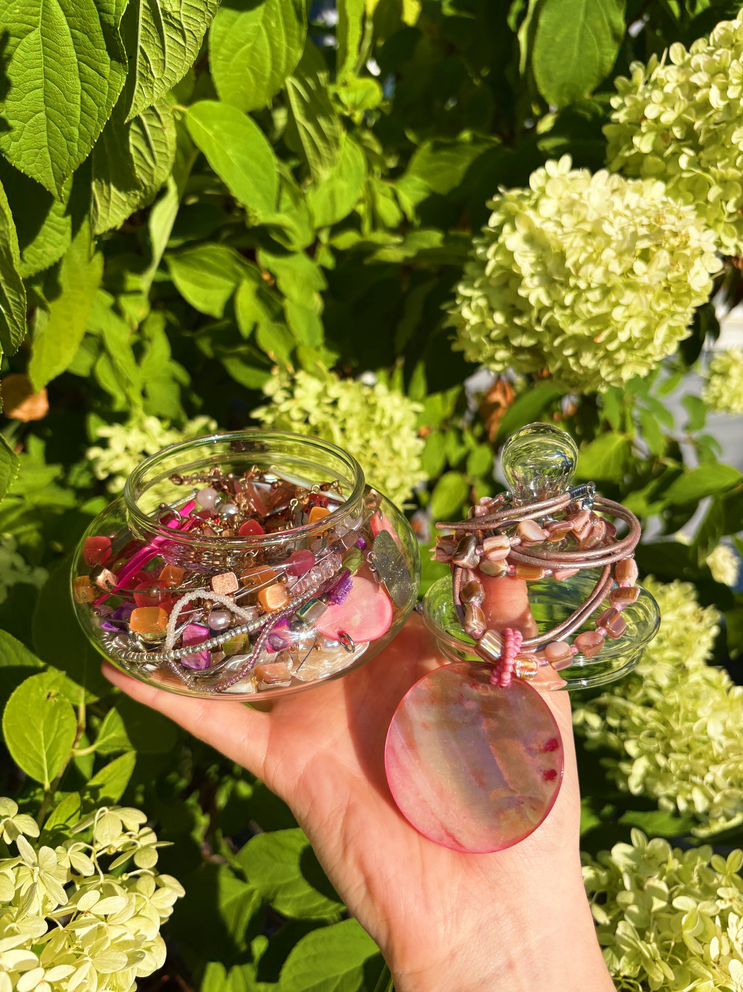 Pink Peony Mermaid Jar