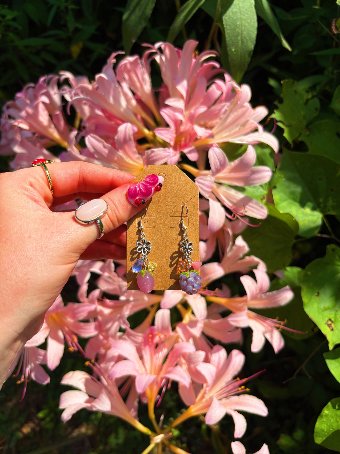 Pastel Berry Meadow Earrings