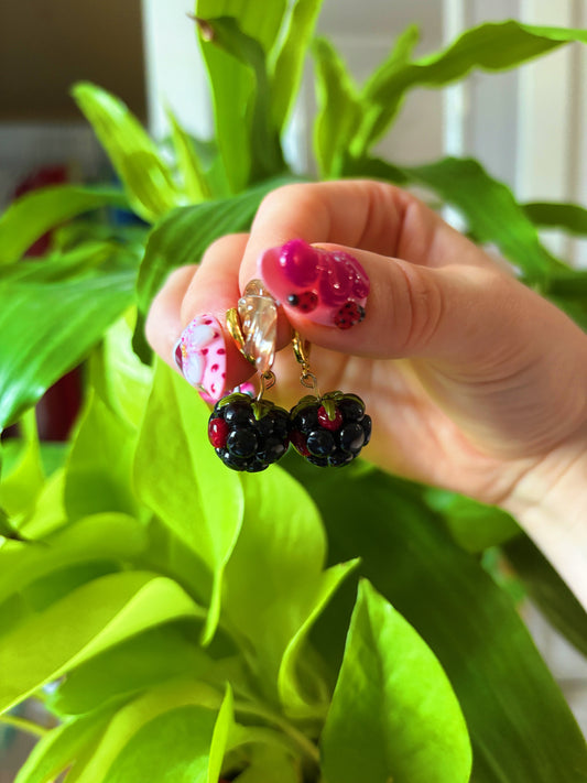 Juicy Blackberry Earrings