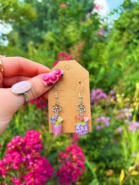 Pastel Berry Meadow Earrings